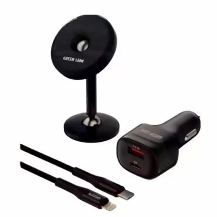 Green 3 in 1 Combo Magnetic Holder with Car Charger 20W